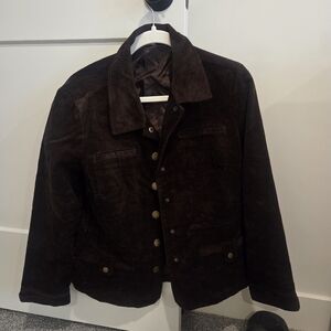 Christopher & Banks Chocolate Corduroy Jacket